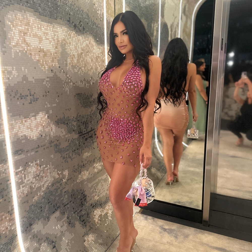 Gorgeous Pink Embellished Dress